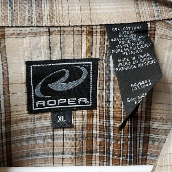Roper mens, pearl button shirt xl - Picture 2 of 4